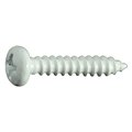 Midwest Fastener Sheet Metal Screw, #6 x 3/4 in, White Steel Pan Head Phillips Drive, 40 PK 35963